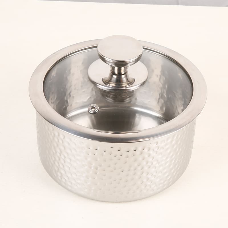 304 three-layer steel stainless steel soup pot, single mini pot, sunken small hot pot, string pot, clear soup pot, shabu-shabu pot