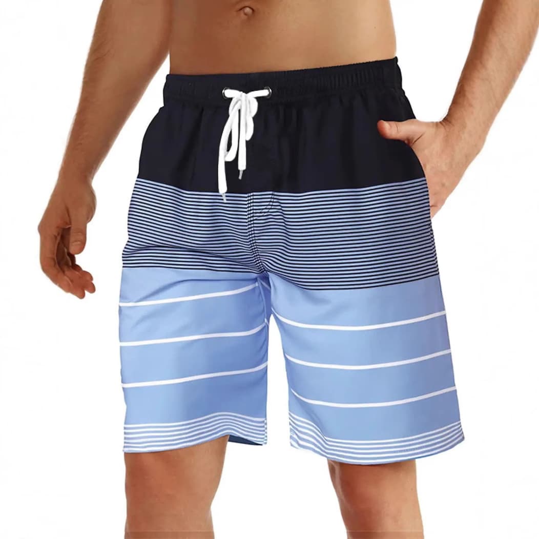 Loose Beach Shorts Spring Summer Surf Shorts 3D Print Pattern Trendy Men's Shorts Versatile Casual Beachwear