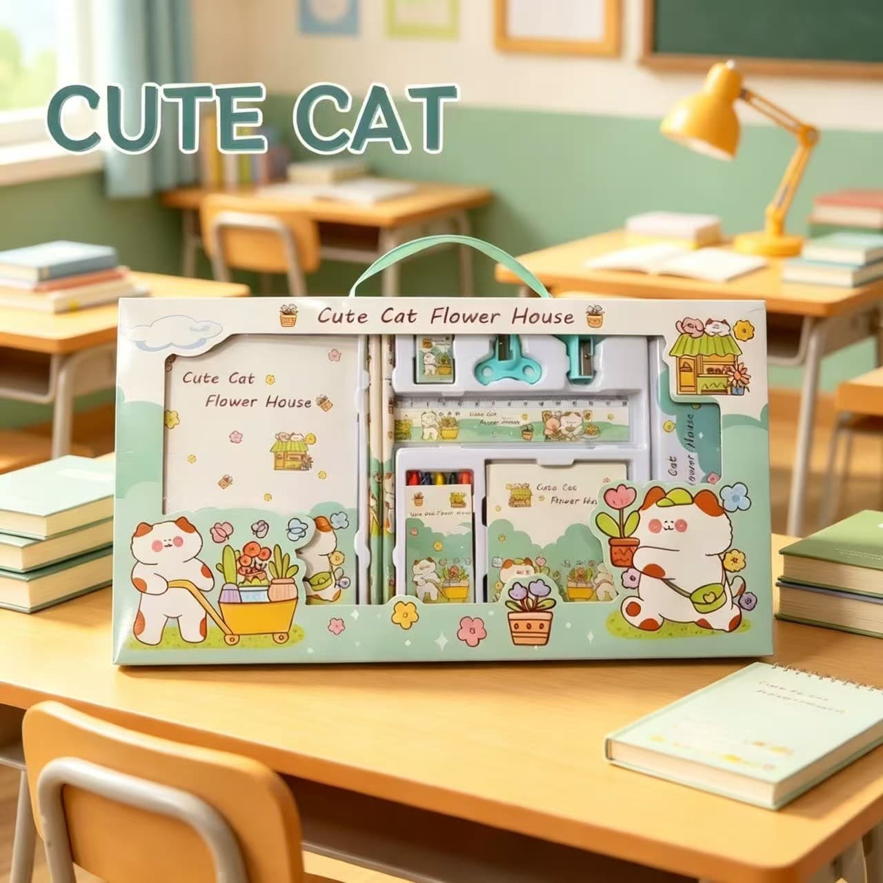 Back-to-School Stationery Gift Set Box for Kids Birthday Gift Primary School Learning Supplies Kindergarten Present