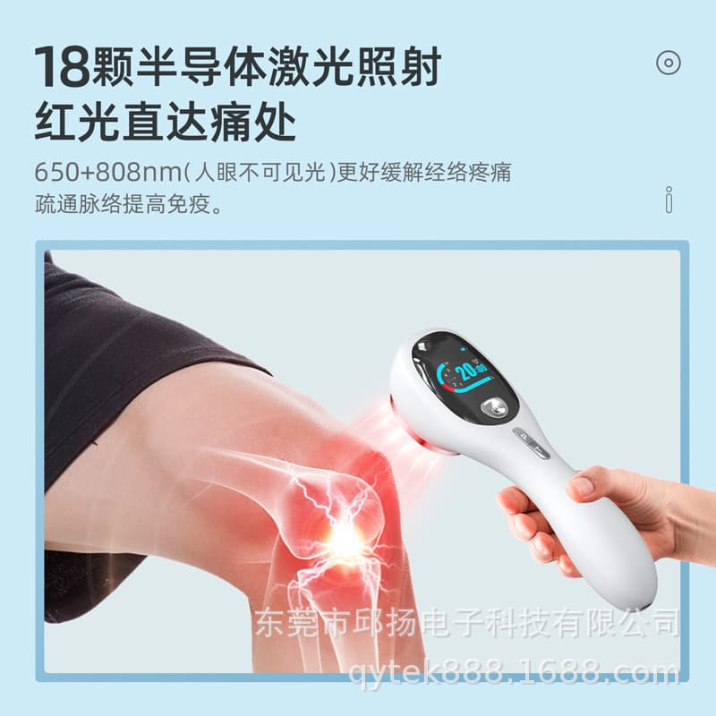 Amazon Semiconductor USB Rechargeable Handheld Infrared Pet Therapy Device - 14x650nm + 4x808nm LEDs