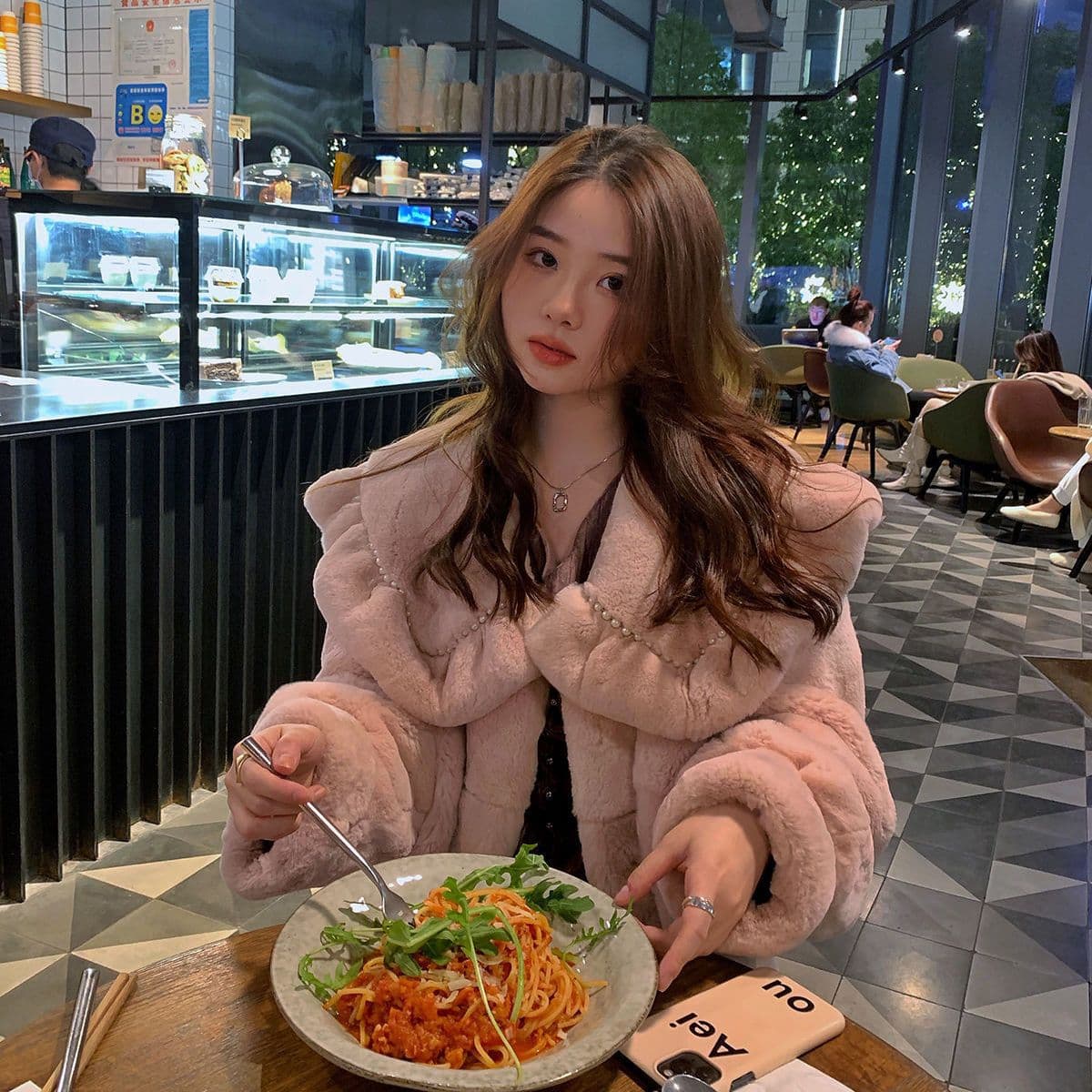2025 Winter New Fur Coat for Women Sweet Imitation Rex Rabbit Korean Style Coat Young Cute Fluffy Collar Outerwear