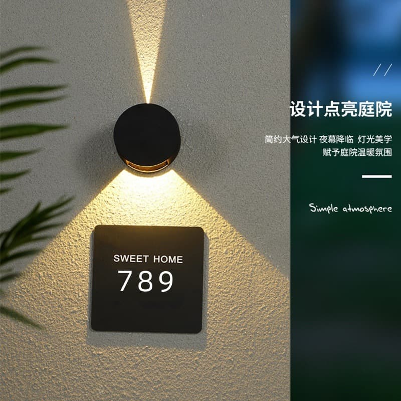 Outdoor Waterproof Wall Lamp Modern Minimalist Entrance Light Villa Courtyard Balcony LED Door Sign Light Lighting Fixture Strip