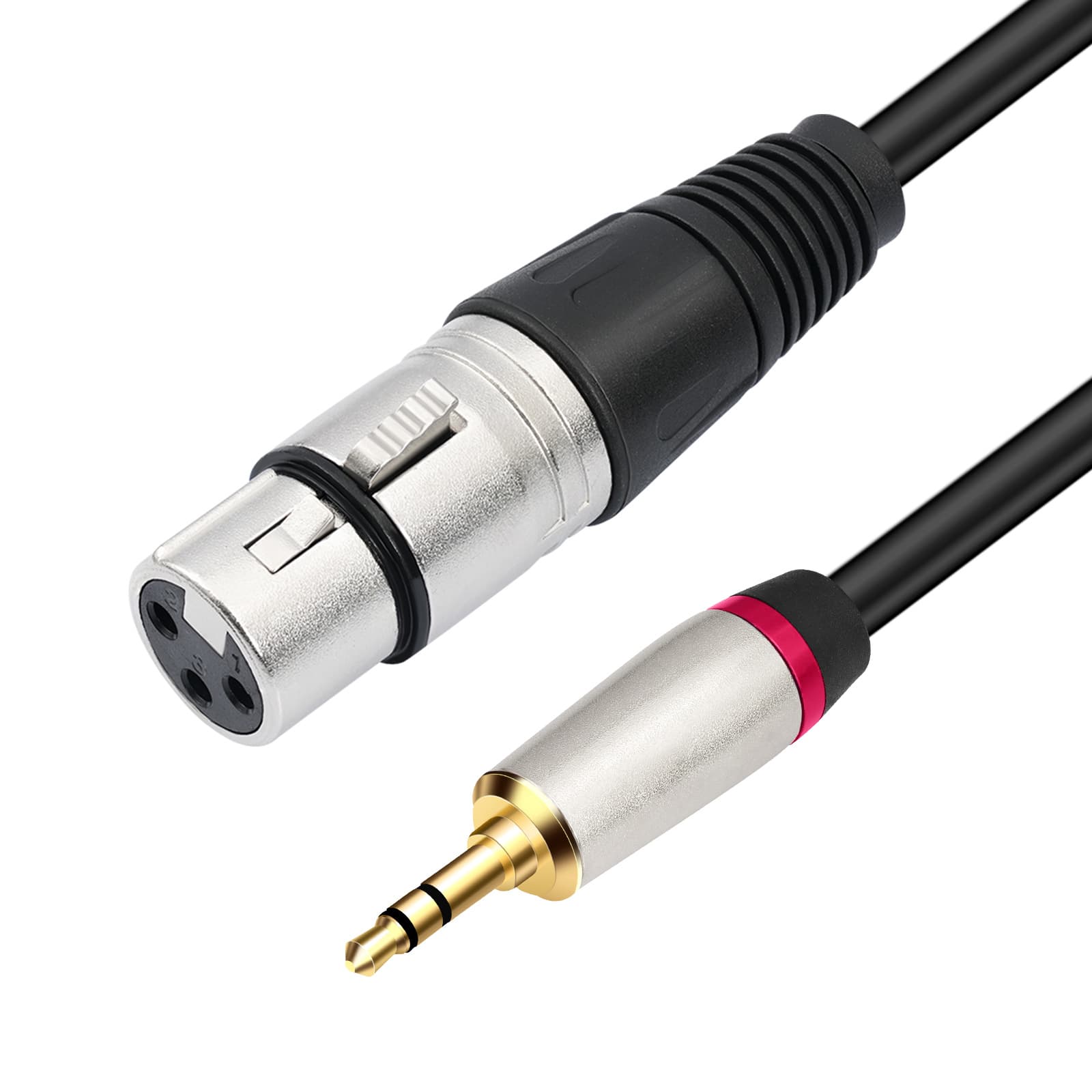 New Balanced XLR to 1/8 3.5mm Dual Shielded 3.5mm to XLR Female Condenser Microphone Audio Cable