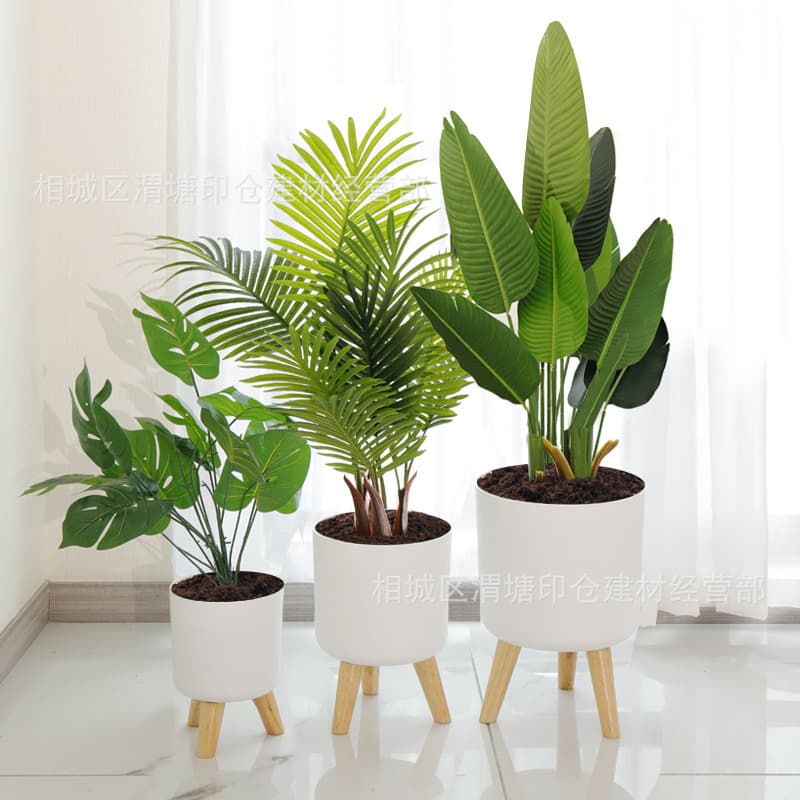 Lazy Plastic Imitation Ceramic Flower Pot Self-Watering Green Pothos Pot Hydroponic Plant Pot No-Watering Self-Absorbing Pot Nordic Style