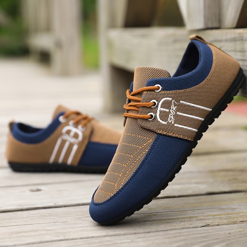New summer men's loafers, breathable canvas shoes, Korean style, trendy, versatile casual shoes, work shoes.
