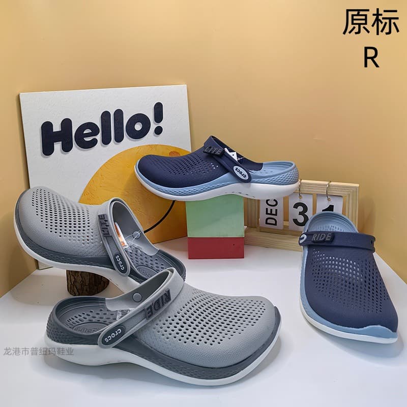 Croos Original New Mesh Second Generation Crocs Hole Shoes Breathable Anti-Slip Outdoor Beach Sandals for Men and Women