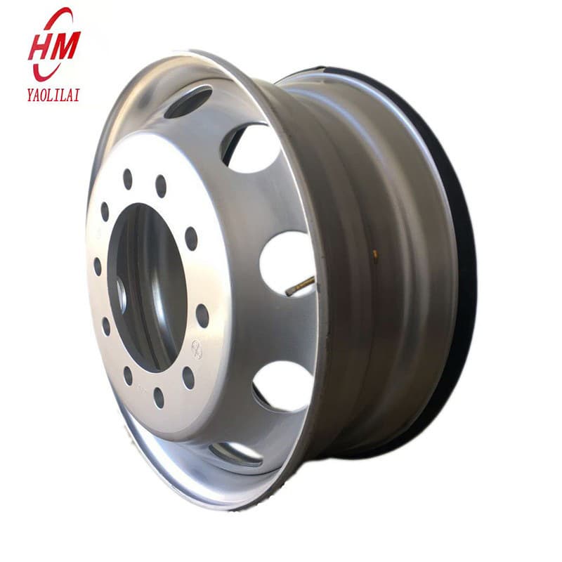 Truck vacuum steel rim 8.25*22.5 for 11R22.5 tires, heavy-duty truck wheel hub, trailer steel rim