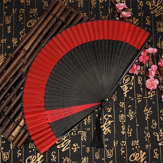 Ancient Style Chinese Classical Fan, Hand-painted Folding Fan with Green Bamboo, Hanfu Matching Fan, Daily Use Dance Fan