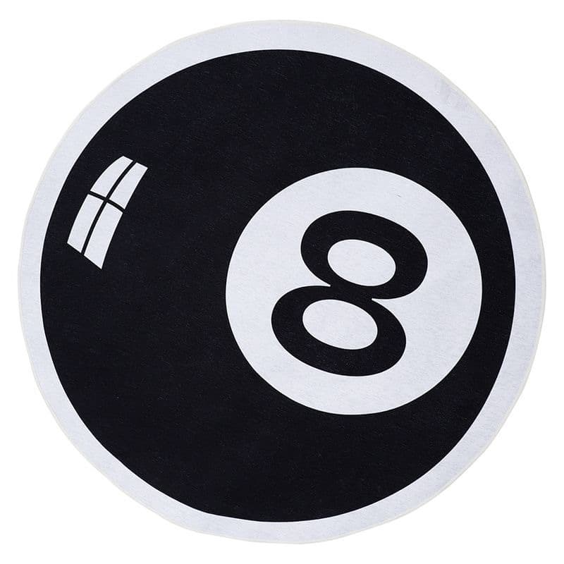Billiard Black 8 Round Bedroom Bedside Rug Home Living Room Carpet Sofa Coffee Table Rug Mirror Photo Decoration Floor Mat