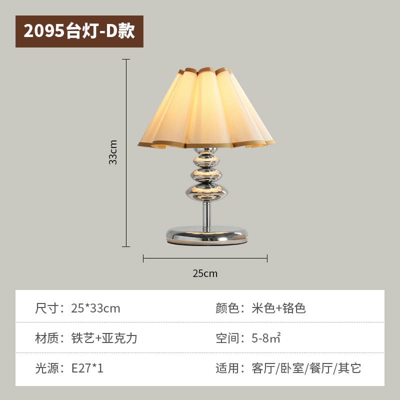 French Vintage Bedside Reading Lamp for Bedroom, Ambient Eye-Care Desk Lamp, American Retro Solid Wood Table Lamp for Study and Office