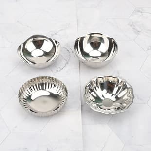 Cross-Border European Style Stainless Steel Sorbet Dish Fruit Dish Sauce Dish Dessert Commercial Candy Dish Thickened Single Layer 150ML