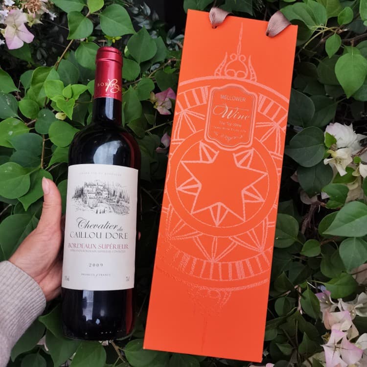 Universal Wine Gift Box for 1 Bottle, with Logo, Single Wine Box Packaging, Leather Handbag for Wine