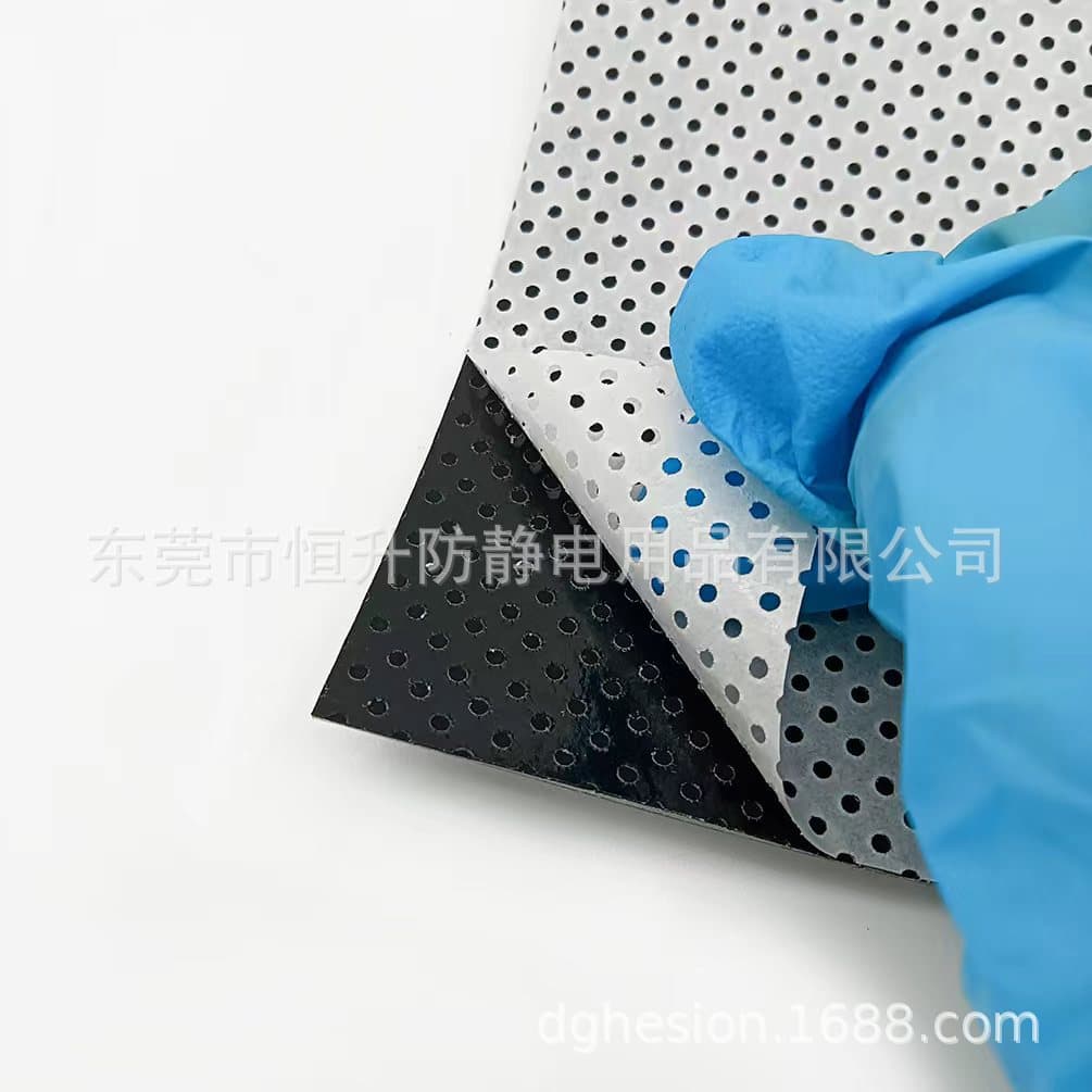 Factory-direct PU black conductive carbon film, double-sided conductive PU-based carbon film with hot melt adhesive backing.