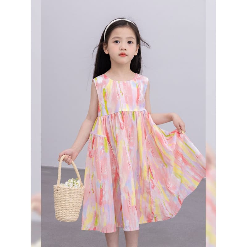 2025 Summer New Girls Dress Beach Vacation Dress Pure Cotton Comfortable Floral Dress Big Child Thin Summer Dress
