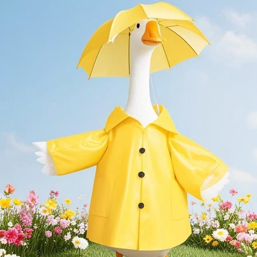 2026 New Porch Goose Outfit Amazon Cross-border 23-inch Raincoat Style Rainproof Decoration