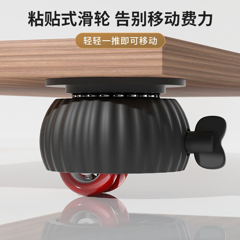 Adhesive Double Bearing Universal Wheel with Brake, POM Wear-resistant Load-bearing Material, Universal Home Use Pulley Roller