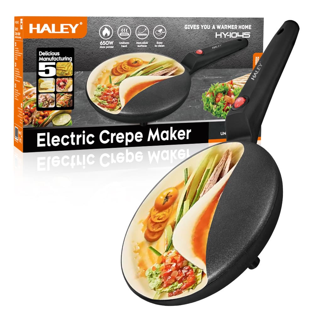 HALEY European Standard Home Crepe Maker Spring Roll Wrapper Machine Electric Pancake Machine Gift Heating Crepe Machine