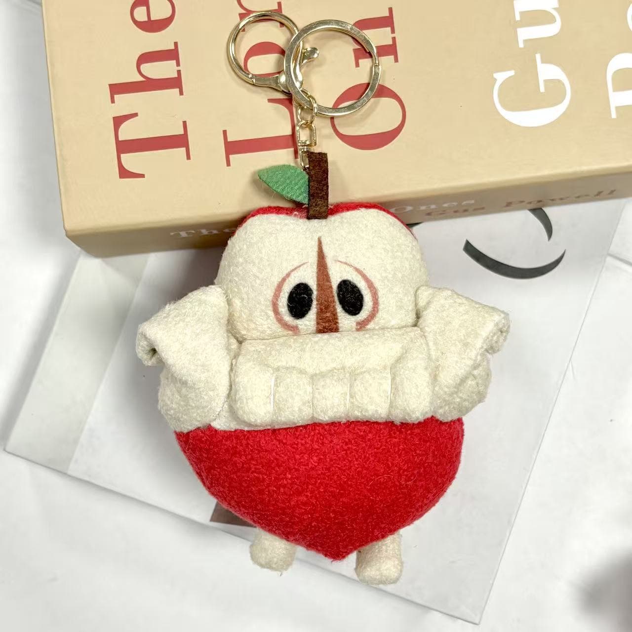 Creative Cute Apple Mini Sofa Bag Charm Trendy Art Gift Toy Mini Desktop Decoration