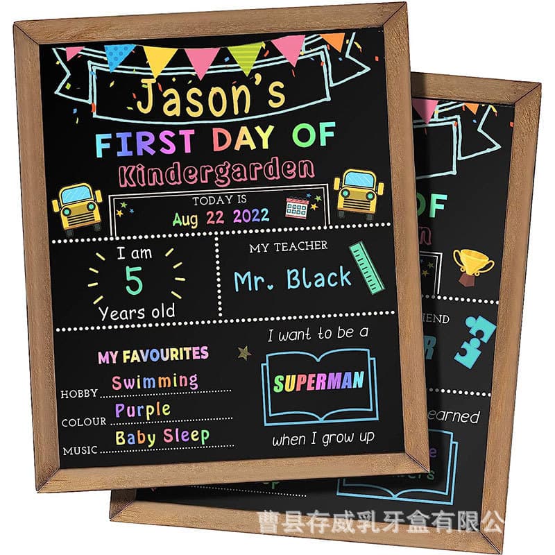 Cross-border School Season Graduation Blackboard Hanging Student DIY Small Blackboard Double-sided Message Board Photo Decoration Plaque