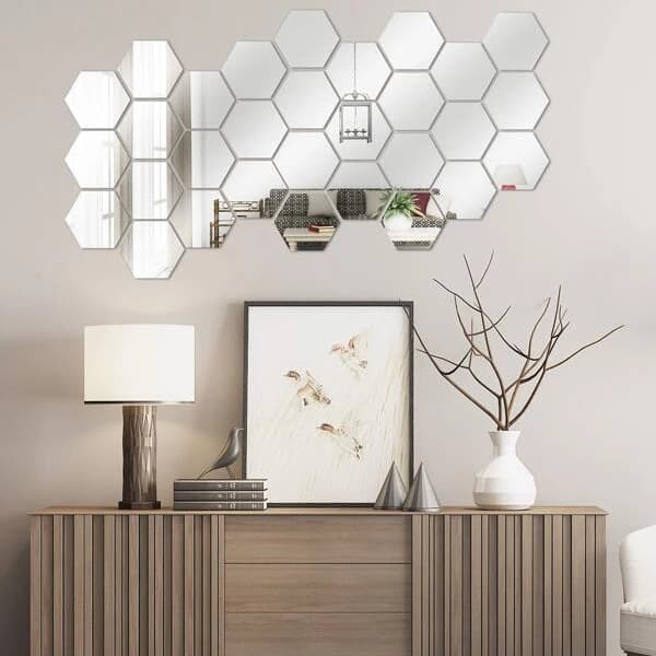 Striped Acrylic Mirror Wall Stickers DIY Creative Self-Adhesive Living Room Wall Modern Decorative Frieze Border