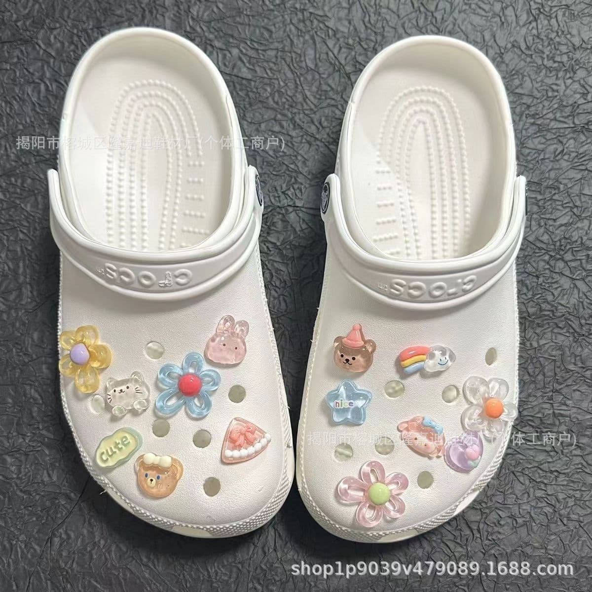 Xiaohongshu Same Style Cross Croc DIY Accessories Zhuang Zhou Dream Butterfly High-End Shoe Charms Shoe Buckle Decoration