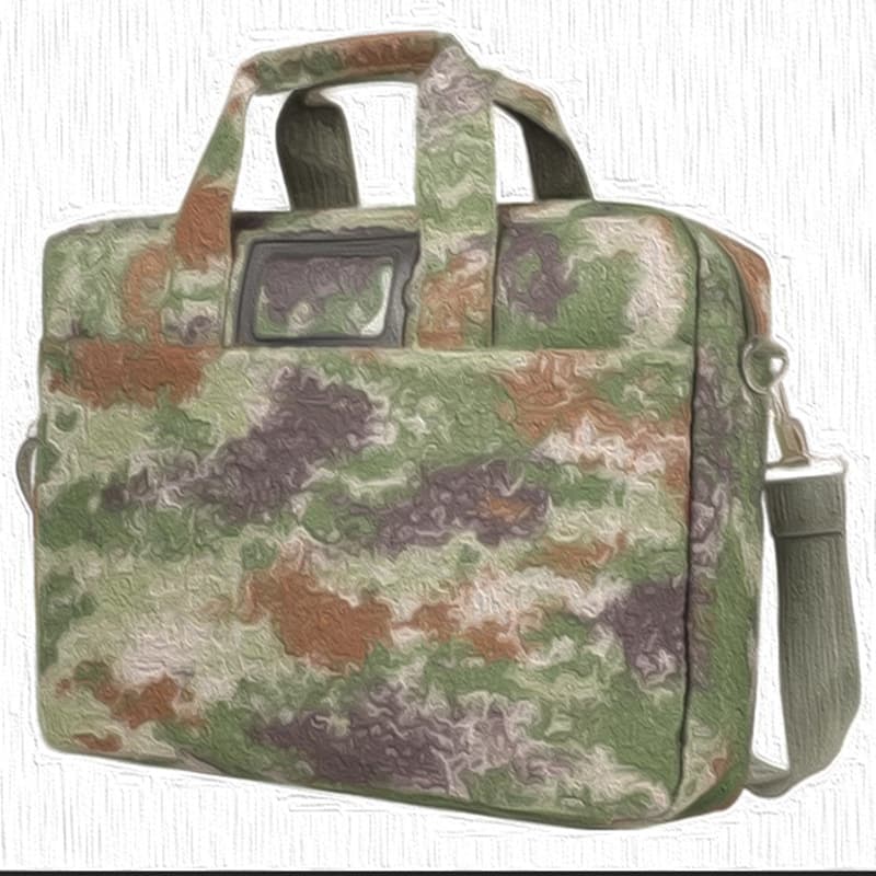 Camouflage computer bag, shoulder briefcase, handbag, advertising bag, information bag, waterproof document storage, office meeting bag