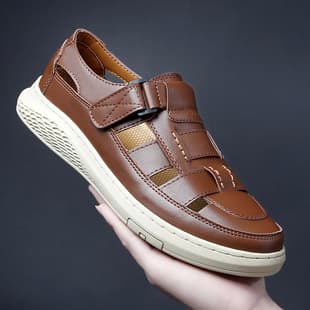 Summer Men's Sandals Cross-border Large Size Outdoor Casual Sandals Breathable Comfortable Sandals Handmade Large Size Men's Sandals