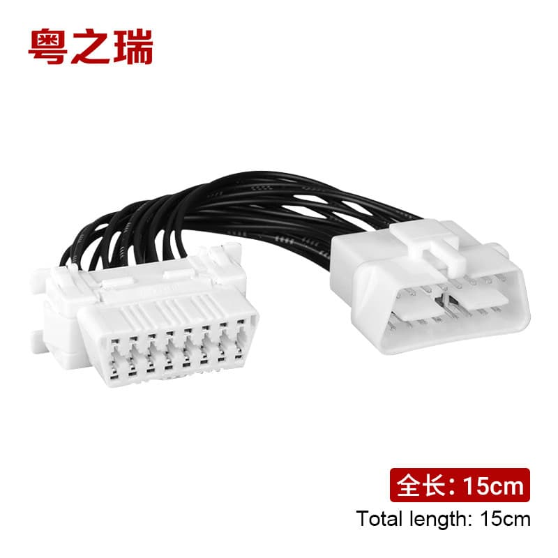 Automotive OBD one-to-one full-core splitter extension cable 16-pin powered tester interface annual inspection modification