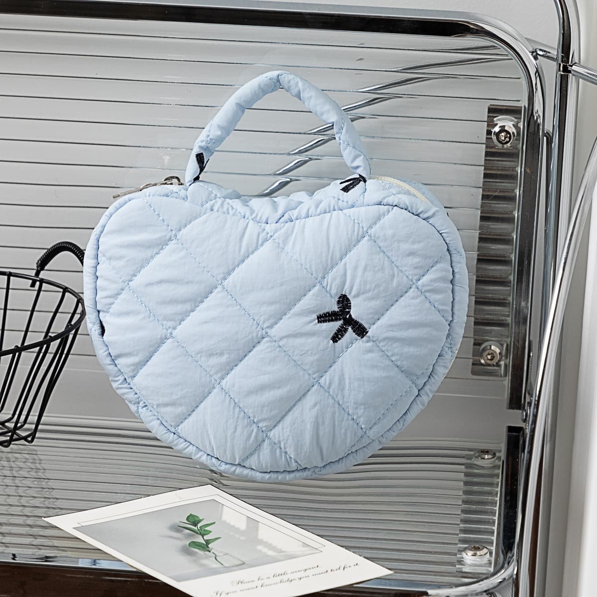 Women's Portable Makeup Bag Niche Design Large Capacity Floral Storage Portable Quilted Toiletry Cosmetic Organizer Bag