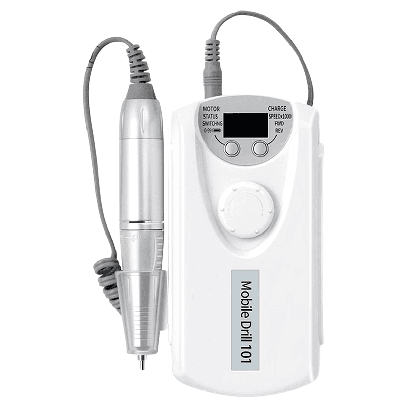 Rechargeable Nail Drill Machine, No Overheating, Professional Nail File and Polisher, Portable Electric Nail Grinder with Bits