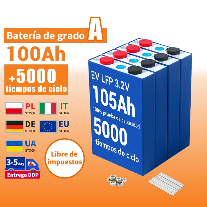 EVE 3.2V 105Ah Prismatic LiFePO4 Battery Cells 100Ah