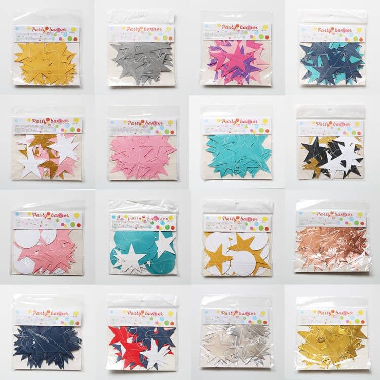 Room Decoration Ins Style Star Garland, Wedding Decoration Five-Pointed Star Garland, Birthday Party Decoration Banner