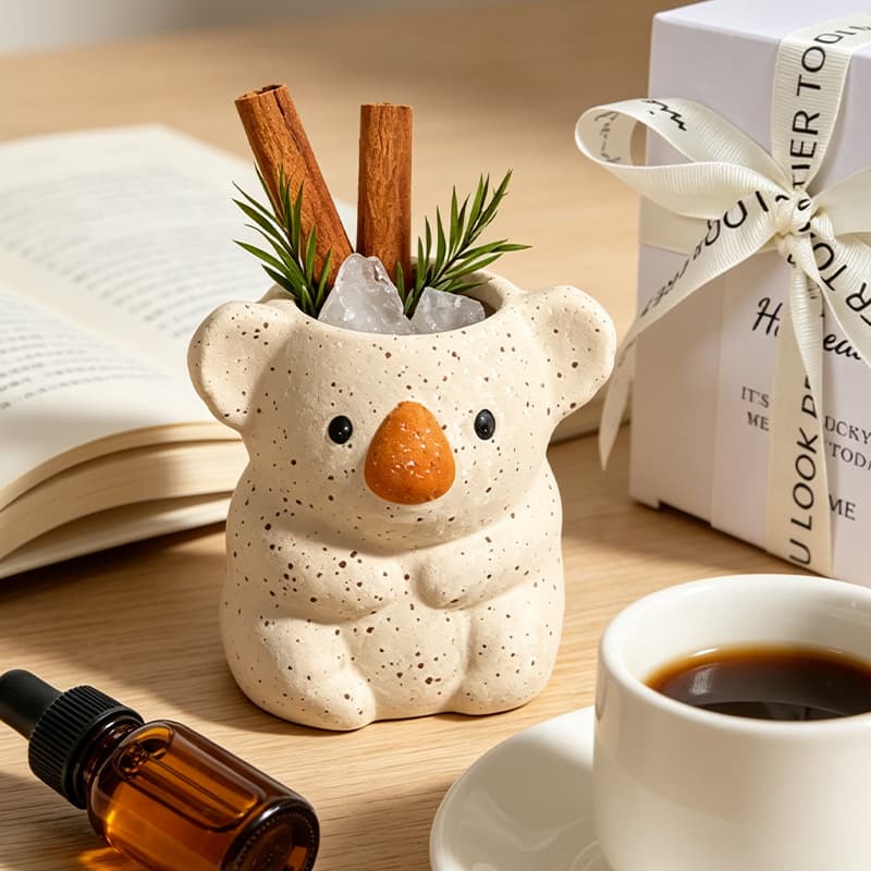 Koala Aromatherapy Candle Cute Creative Long-Lasting Scented Decoration Bedroom Birthday Gift for Girlfriend Gift Box Souvenir