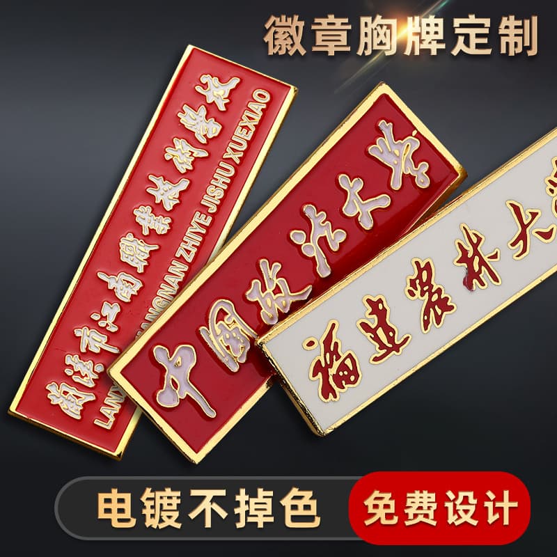 Custom Metal Painted Badges, Zinc Alloy Enamel Badges, Corporate and University Logo Medals, Pin Orders
