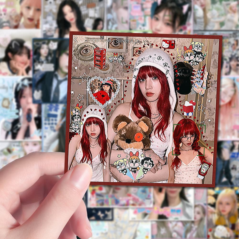 160 Kpop Girl Group Avatar Stickers High Aesthetic Korean Style Ins Style Girl Group Merch Phone Case Decals Waterproof
