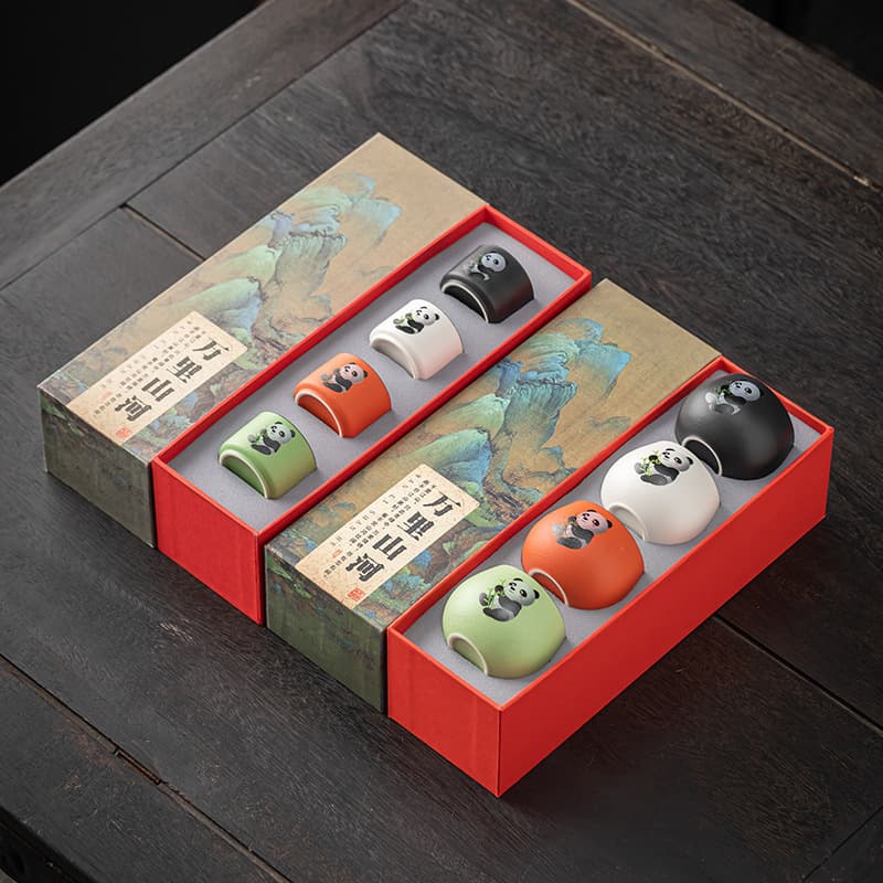 Panda Owner's Cup Ceramic Tea Cup Single Cup Tea Mug Gift Kung Fu Tea Set Gift Box Set Ceramic National Trend Style
