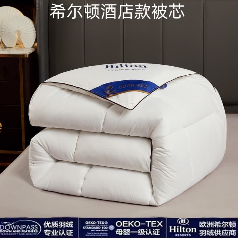 Hilton Hotel Feather Silk Filling Cotton Extra Warm Winter Spring/Winter Gift Quilt