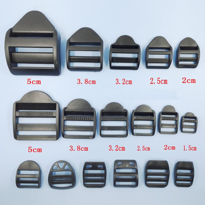 Manufacturer supplies plastic adjustable buckles, webbing buckles, four-position buckles, trapezoidal buckles, and four-position anti-slip adjustable buckles.
