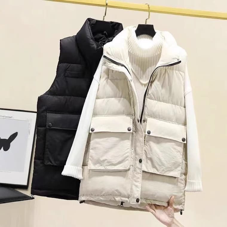 2024 New Thick Warm Cotton Vest, Western Style and Versatile Vest for Small People in Autumn and Winter
