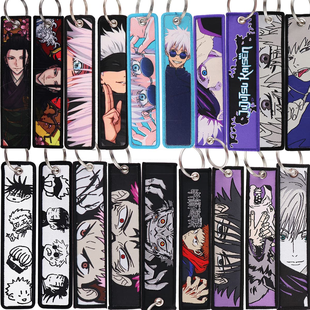 Spell Return Animation Gojo Satoru Woven Mark Keychain Lanyard Office ID Pendant Ornament Woven Art Accessories Pendant
