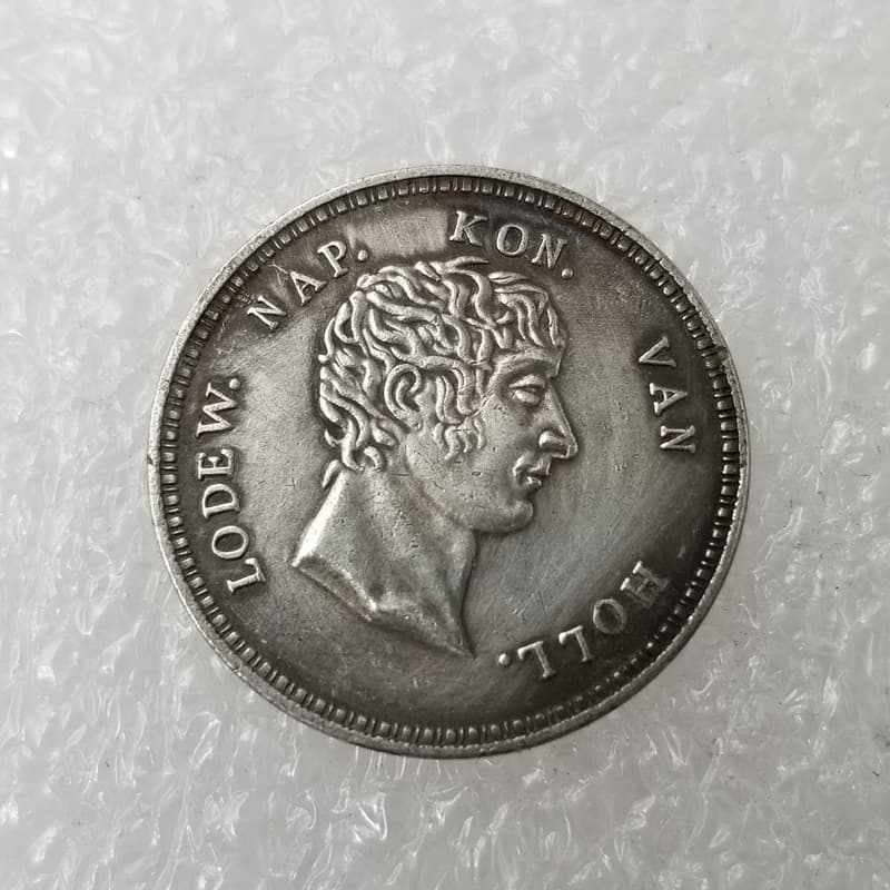 Antique crafts 1809 brass material brass silver plated old silver dollar silver round wholesale #277