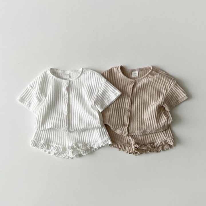 Korean style summer male and female baby striped two-piece set, foreign-style short-sleeved cardigan, coat, shorts, children's two-piece set, thin style