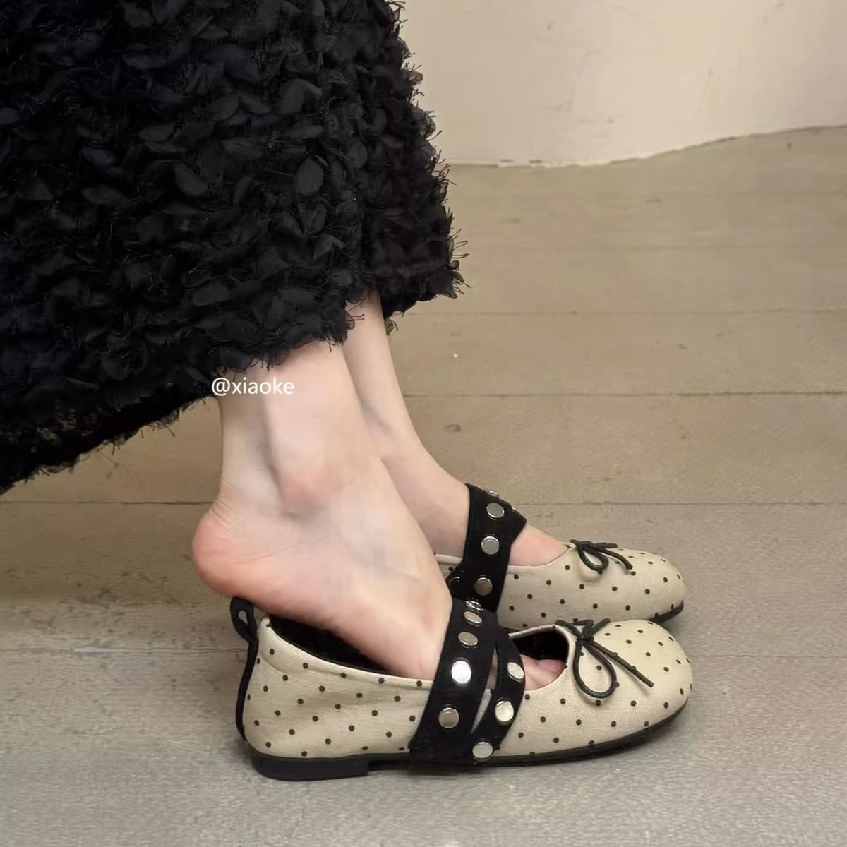 Women's Flat Round-Toe Mary Jane Shoes, 2026 Spring and Autumn New Style, Cross-Strap Versatile Black
