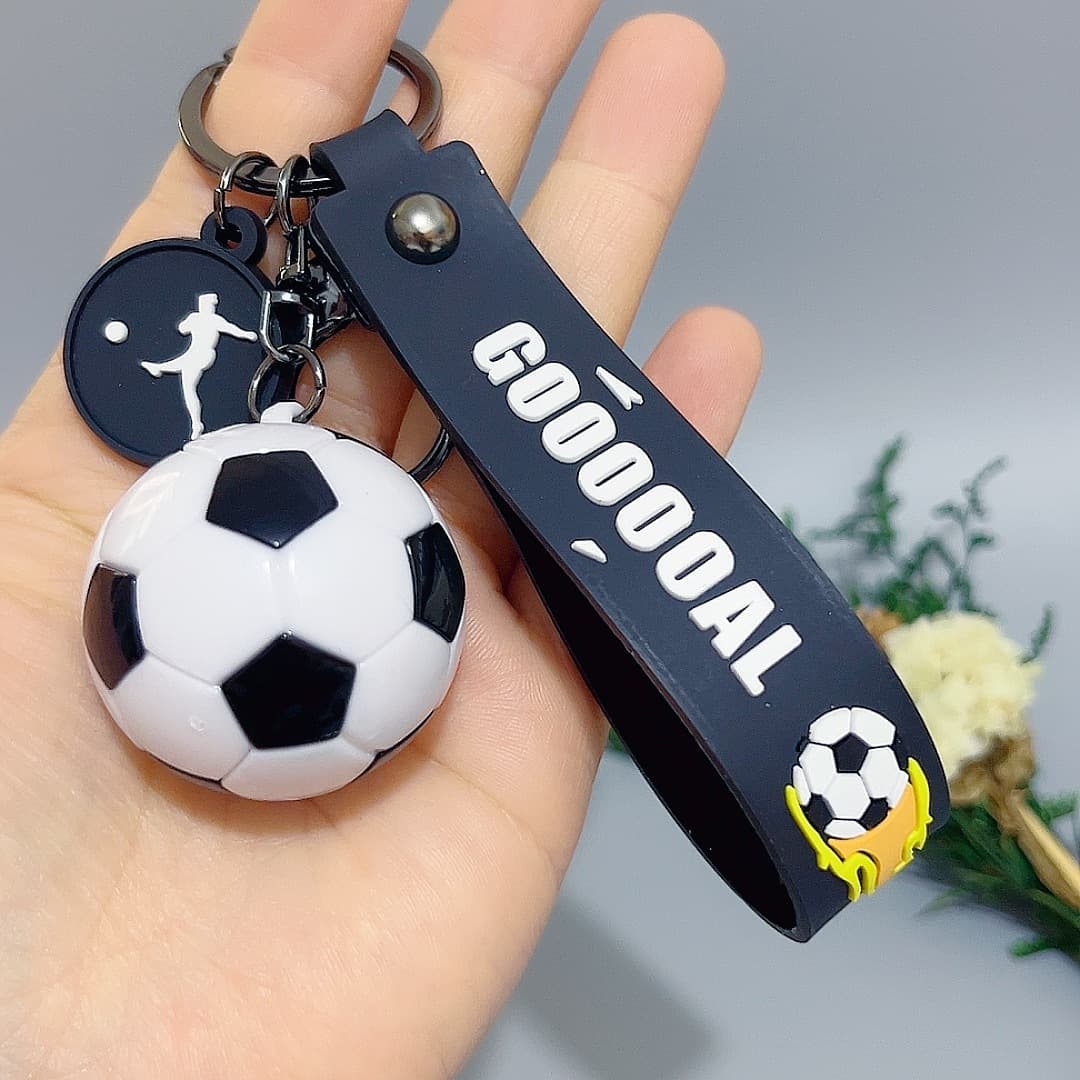 World Cup Soccer Keychain Pendant Cartoon Mascot Backpack Charm PVC Mini Fan Souvenir