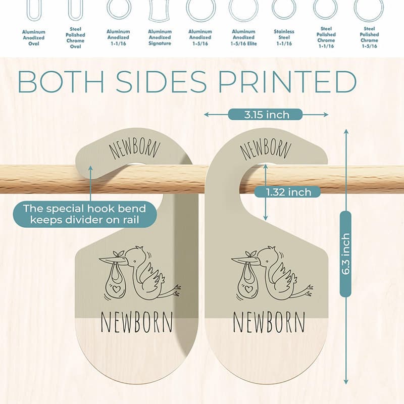 New Closet Divider Wooden Baby Closet Divider Sign Decoration Door Wardrobe Organizer