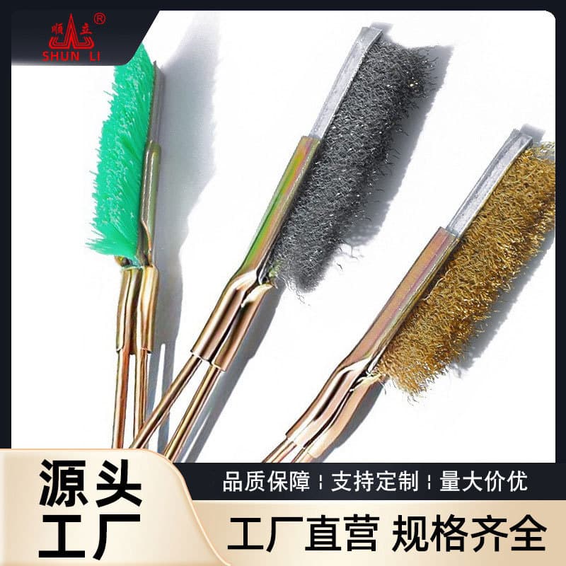 Factory Direct Wire Brush Copper Wire Knife Brush Stainless Steel Wire Brush Cleaning Rust Removal Mini Knife Brush