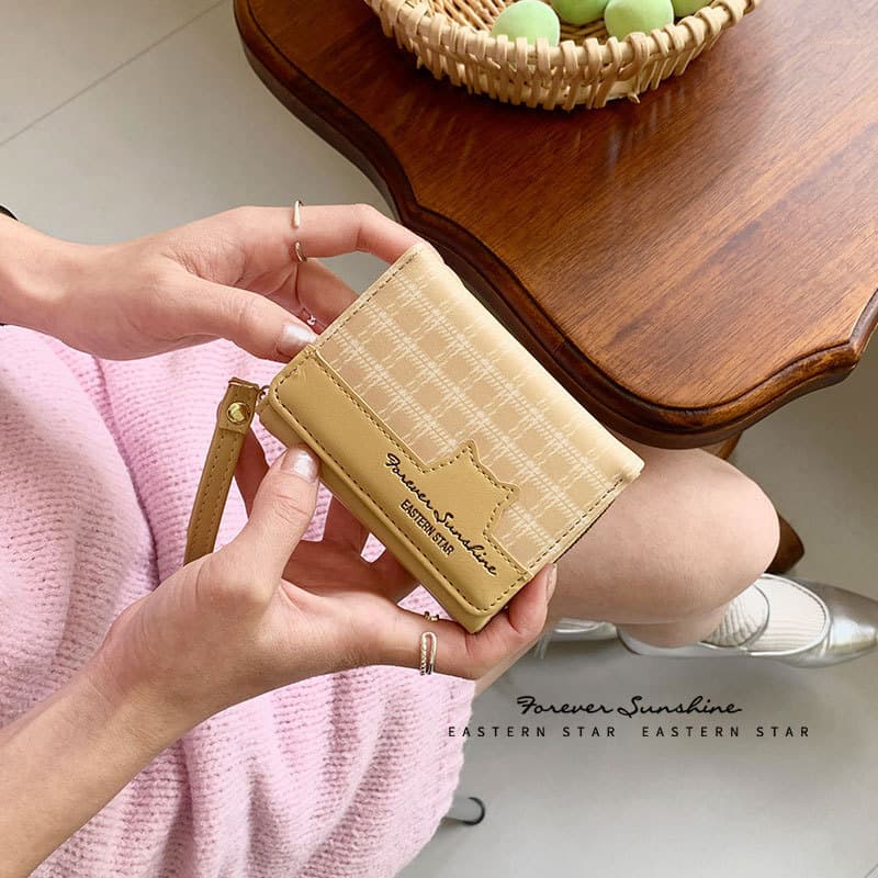 Wallet Cross-border New Women's Wallet Retro Cat Fabric Zipper Bag Multifunctional Multi-card Slot Coin Purse