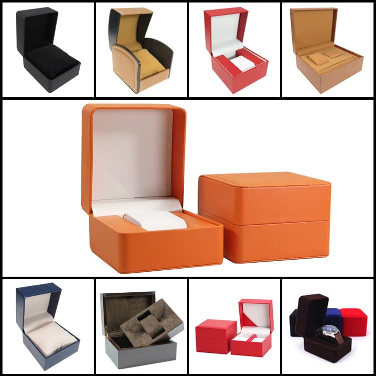 Shenzhen ready-made watch box factory wholesale watch box flip display watch box packaging leather box source manufacturer direct sales