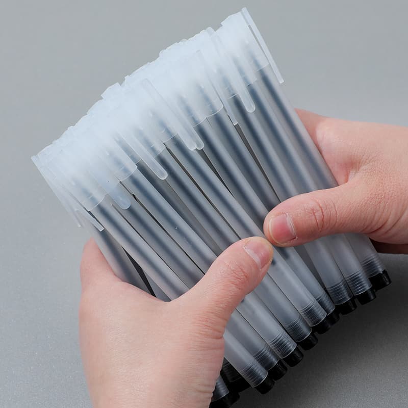 0.5mm Neutral Pen Small White Red Frosted Transparent Signature Pen Stationery Core Student Exam 0.5mm Tube Ins