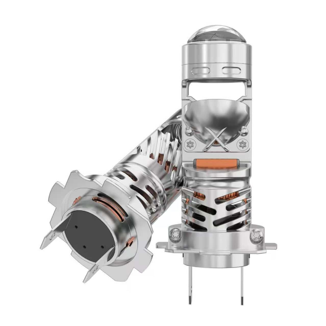 H7 with Fan Z4 Direct Plug Dual Copper Tube Front Light High Brightness LED Car Light Direct Plug H7 Bulb 6000K